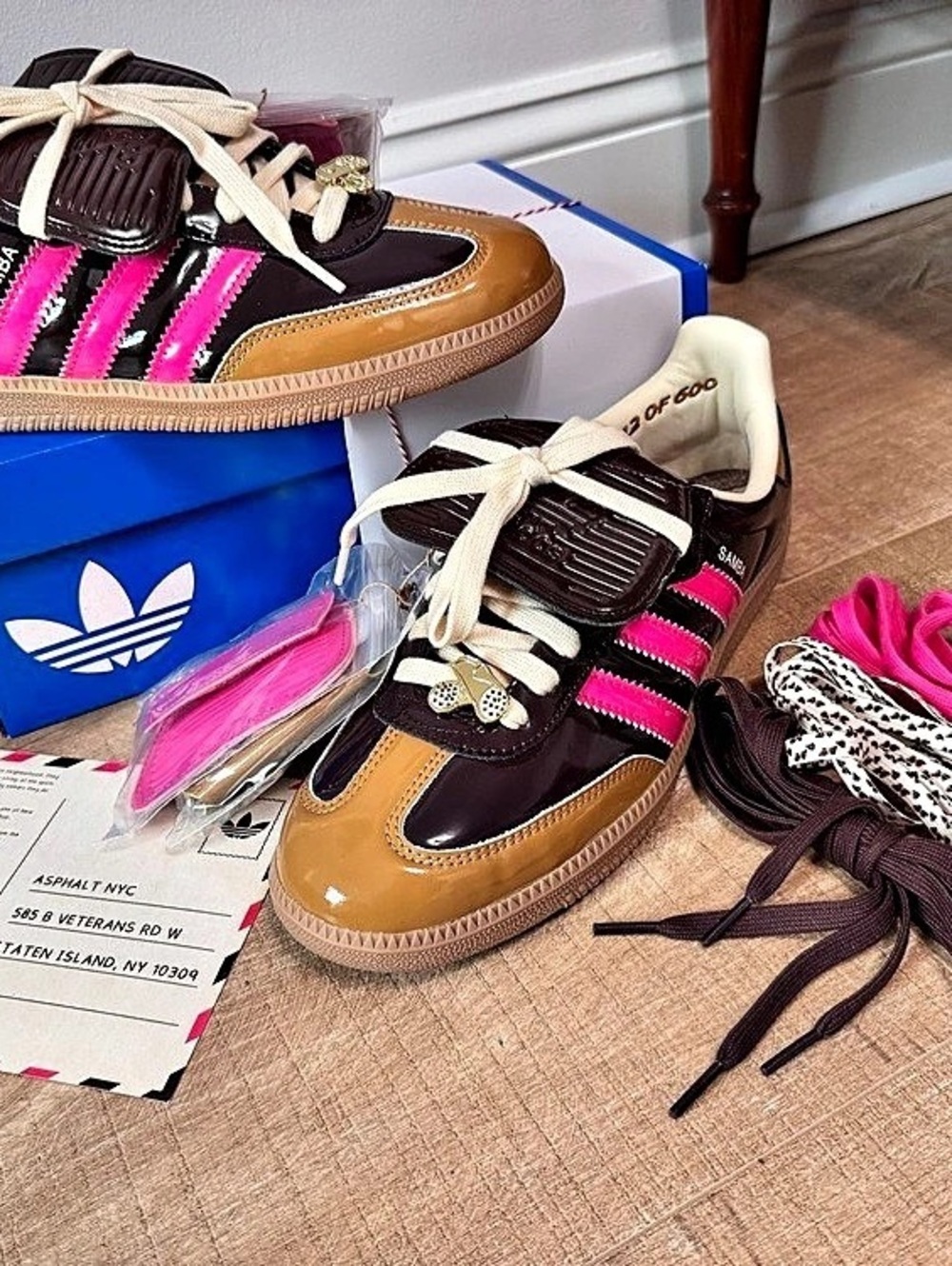 adidas Samba LT Sneakers Brown & Pink US 9.5 New in Box Cannoli